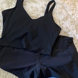 CRZ yoga black top and bottom bundle